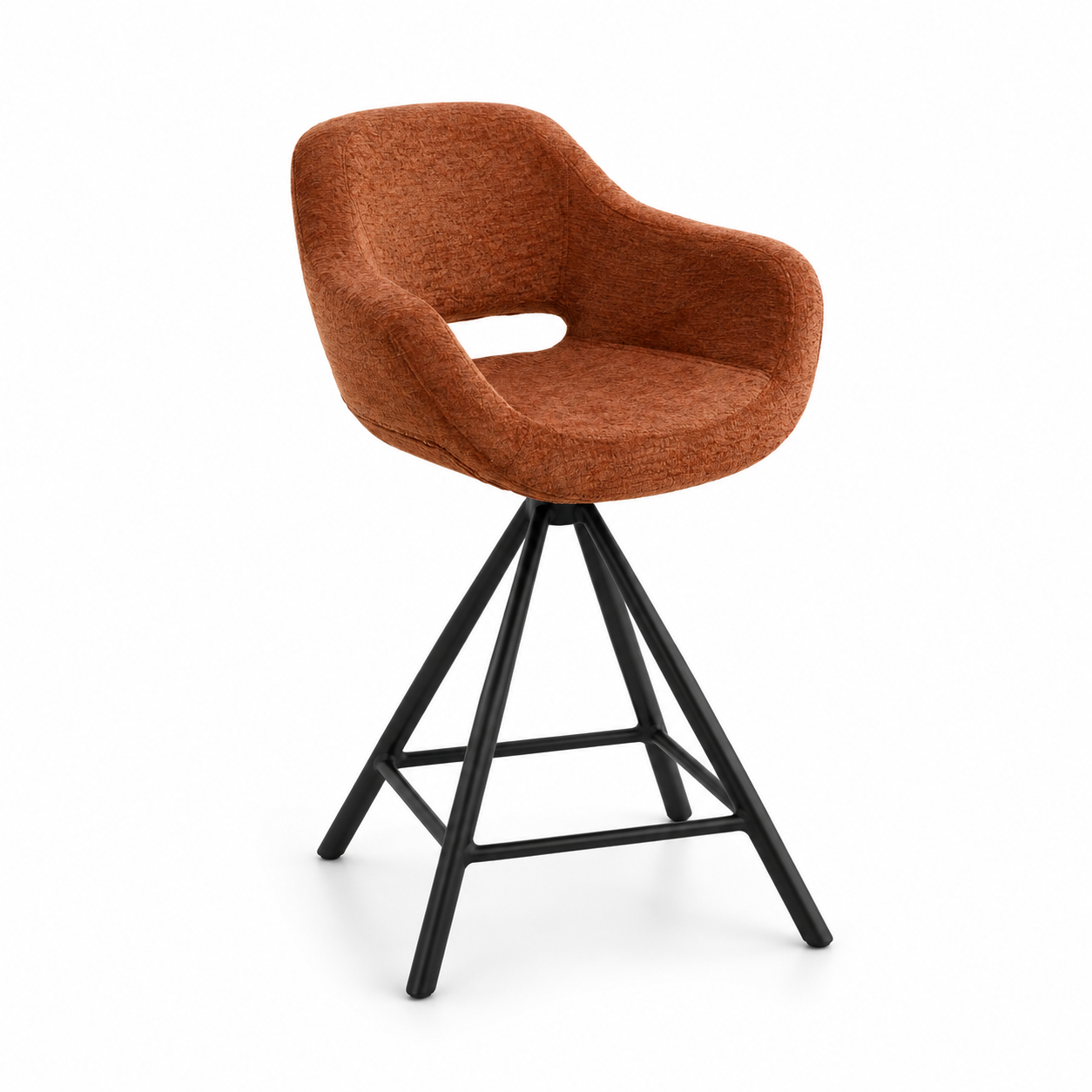 Barstuhl aus Samt und Stoff | Modell TREPIED 75