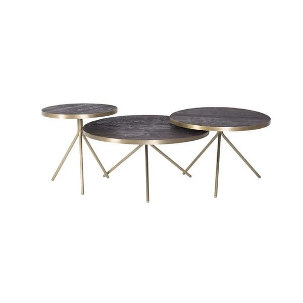 Set von 3 Couchtischen aus Eiche | Modell RION