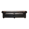 Chesterfield Sofa aus Leder mit Holzbeinen | Modell GYMA G